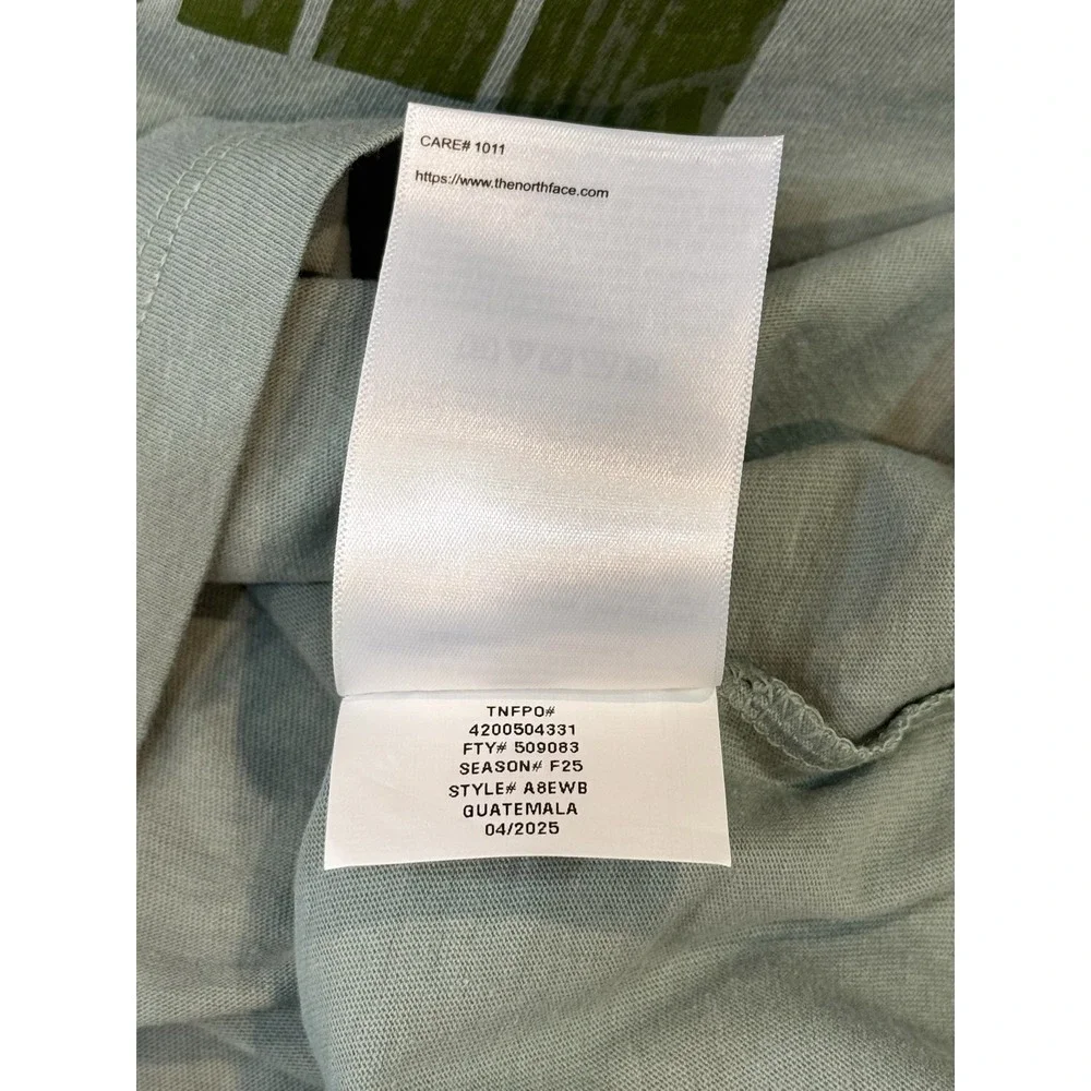 The North Face Womens Sage Green Graphic Logo T-Shirt A8EWB F25 Size S - Picture 8 of 8